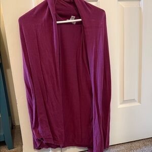 LOFT Deep Red Open Cardigan